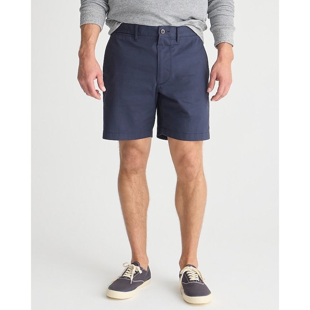 J.Crew 7” Stretch Chino Shorts Men’s 30 Blue Cotton NWOT